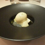 リストランテ カノフィーロ - 洋梨のソルベ　カボスと生姜のジェラティーナ