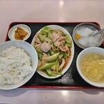 Kouun - セロリと豚肉炒め定食　800円