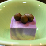 大納言本家 - お通し（紫芋とサツマイモの創作豆腐）