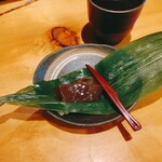 Tempura Yajima - 天ぷらセットに添えられる葛餅