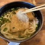 味由 - 地元筑前町さんのオアゲが２つ。味付けは控えめで、ほんのり甘くてふわふわです。