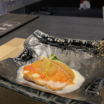 鉄板焼 Baknos - なんの魚かわすれめしたが、しっとり系の白身魚だったと思います。お魚のクリームソース