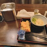 おにやんま - 　冷並　とり天おろし醬油うゆうどん　ちくわ天トッピング