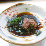 寿司栄 - 秋刀魚の肝入り醤油