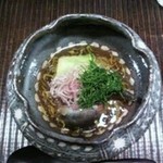 京天神 野口 - 子持ち鮎と茄子の甘酢あんかけ