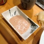 浜寿司 - カワハギのタレはカワハギの・・・・です。