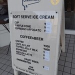 UNMIXed SOFT SERVE ICE CREAM - メニュー看板