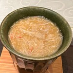 鮨菜 和喜智 - 牡蠣と毛蟹の茶碗蒸し