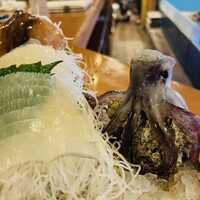 いけす無門 新宿 - 新鮮なイカ！