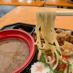 元祖 肉玉そば 越智 - 肉玉つけ麺1,000円＋辛み玉100円(新宿大つけ麺博)