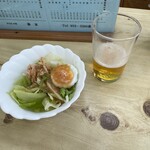 Fujiya - ツナとレタスとゆで卵にしょっぱいドレッシング｡ビールが進む^_^