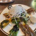 ふく田 - 季節野菜のおかず盛り合わせ¥900
