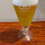 灼味噌らーめん 八堂八 - グラスビール 400円