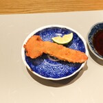肉割烹 岡田前 - 岩手松茸フライ