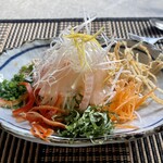 中國料理kujikuji - 愛媛県産鯛の中華風お刺身
