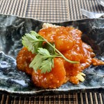 中國料理kujikuji - 自家製豆板醤のエビチリソース煮
