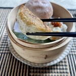 中國料理kujikuji - ニラと豚の焼き餃子 アップ
