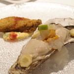 リストランテ ペガソ - Oct, 2013　仙鳳趾産生牡蠣とカキフライの２種盛り
