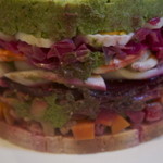 トラットリア ダ・テレーサ - 色々な野菜やら魚介やらが層になっております。