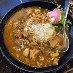 煮干結社 - ハーフカレー（町中華のチャーシューカレー）　500円