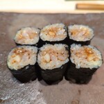 鮨 唐島 - 穴子とゴボウの細巻き