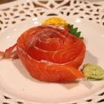 柳家 - 皐月鱒の刺身　(2013/10)