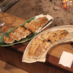 柳家 - ”天然うなぎ”の白焼　(2013/10)