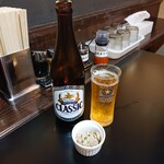 あじさい - ルービーはSAPPORO(^^)b　お通しはチャーシューをマヨネーズであえた様なのが付いてきました