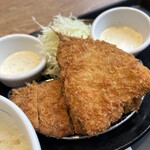 松のや - ロースかつ＆アジフライ定食…税込880円