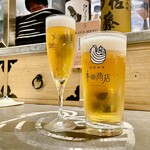 焼鳥酒場 本田商店 - 乾杯ビール