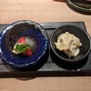 播鳥 - 前菜  トマトの料理とポテトサラダ