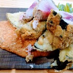 Sushi Kappou Sakaba Imaru - ドテンと米茄子とカツオフライ