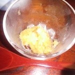 おぎのや - 食後のデザート。梅のシャーベット。