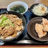 カルビ丼・スン豆腐専門店 三肉屋 - 2023.10.20  牛カルビ丼+唐揚げ２個セット