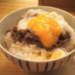 らぁめん しゅき - 牛しぐれ ＆ トロロ ＆ 温玉 オンザライス