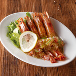 red shrimp carpaccio