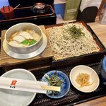 Soba Kichi - 鯛釜めしとざるそばを一緒にいただきました。