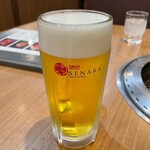 Yakiniku Senara - 生ビール 中（780円）