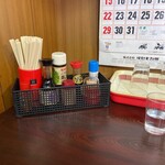 みやざき食堂 - 綺麗に整頓された卓上