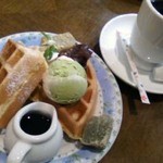 GB style-CAFE - ディナーセット：抹茶ワッフル