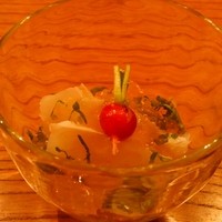 魚菜料理 縄屋 - カワハギのつくりと煮こごり
