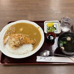 阿づ満庵 - カツカレー。揚げ玉子乗せ