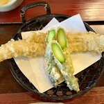 Tenotsu - ランチ　上天ぷら定食　2,800円　(穴子・野菜)