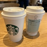 スターバックスコーヒー - アイスコーヒーとアイススターバックスラテ