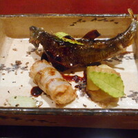 青蓮院門跡前 月おか - 子持ち鮎タレ焼き