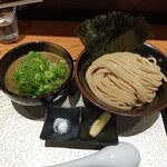 中華蕎麦 ひら井 - つけ蕎麦　(海苔W、ネギ、エビカレー変更)