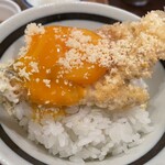 Tokyo Ajifurai - アジフライ定食の卵黄醤油漬け＋パルミジャーノ