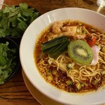 海老丸らーめん - 【限定】海老丸式冷やし坦々麺 パクチー追加