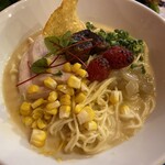 海老丸らーめん - 【限定】冷やしとうもろこしらーめん
      飛騨高山からのプレゼント