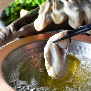 成品也很精緻！新鮮美味的牡蛎涮鍋